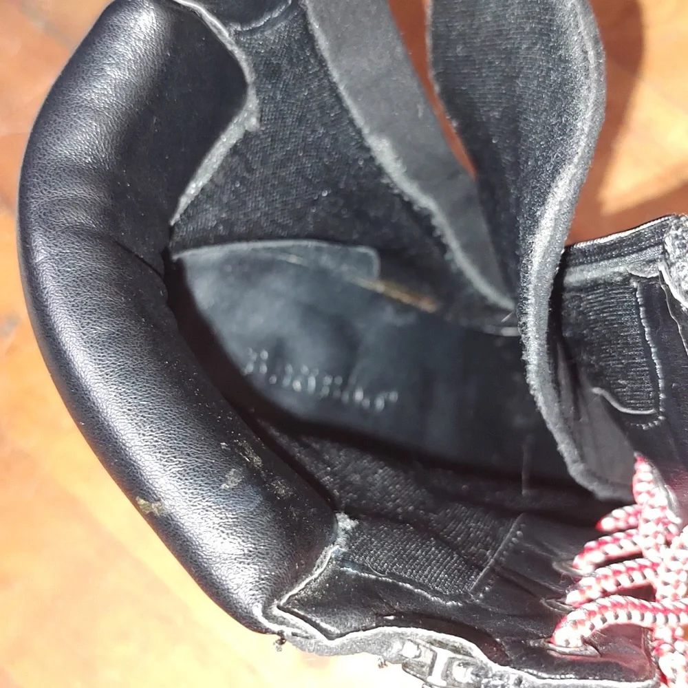 Upcycled! Fun Painted Rainbow Heel Chunky Vegan Booties Size 8 - Picture 13 of 14